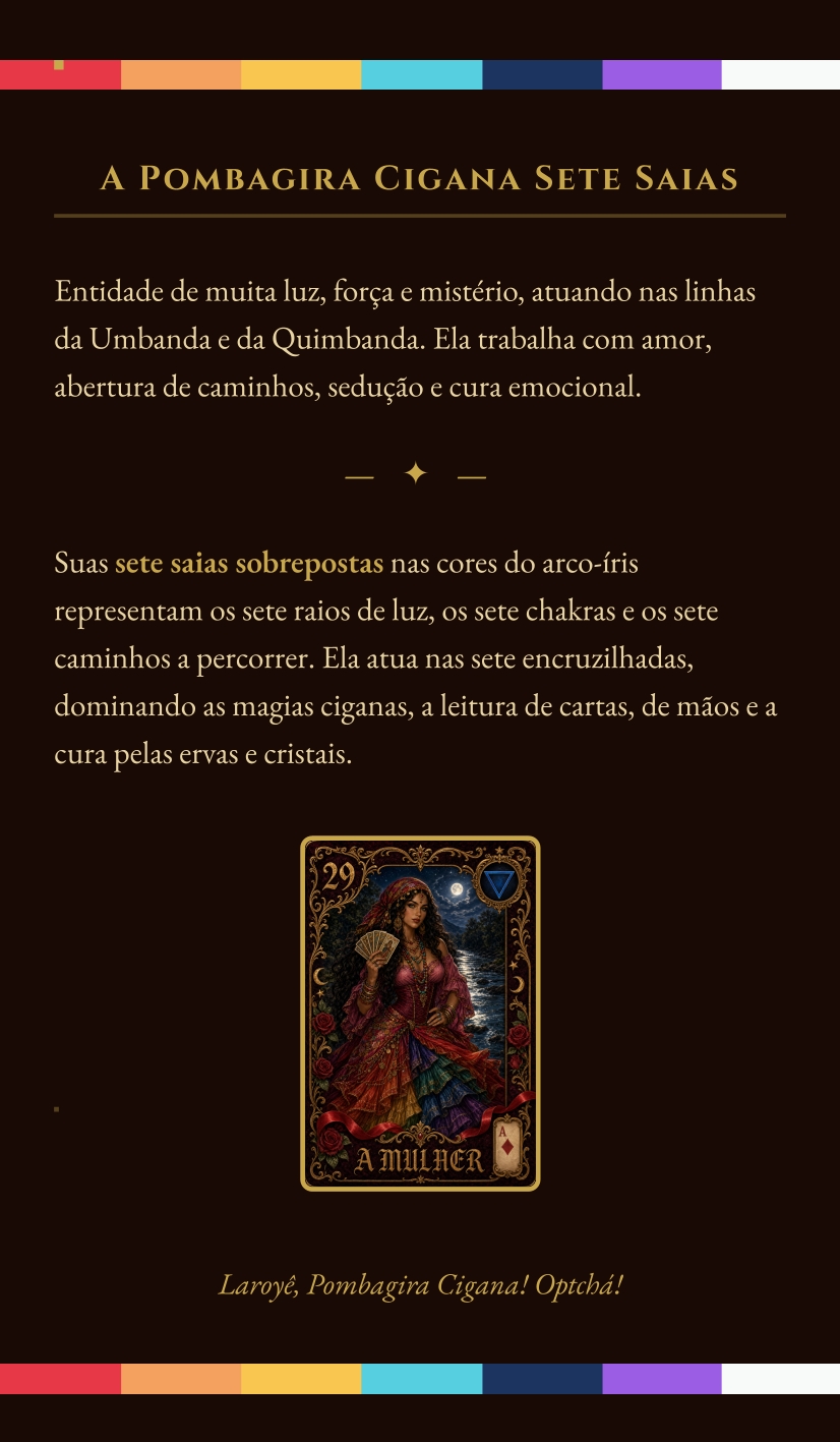Carta do Deck Cigana Sete Saias